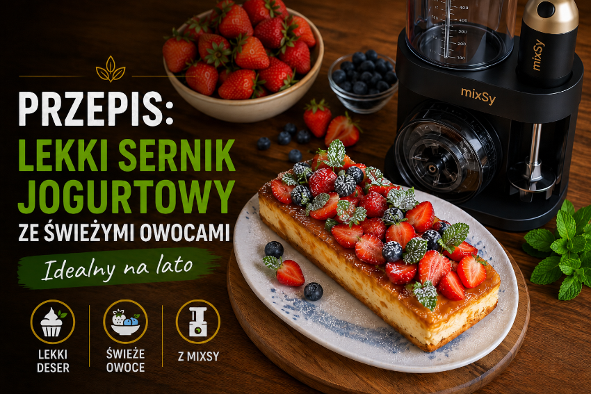 PRZEPIS: LEKKI SERNIK JOGURTOWY ZE ŚWIEŻYMI OWOCAMI